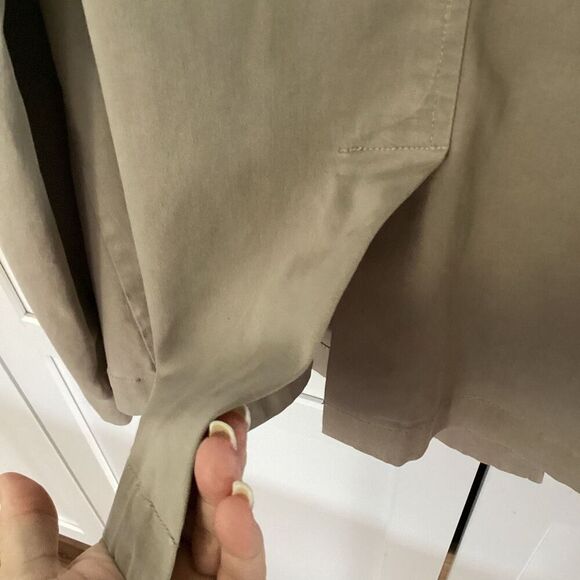 Eileen Fisher Womens Khaki Jacket Sz L 3 Button Stretch Lightweight - Picture 6 of 10